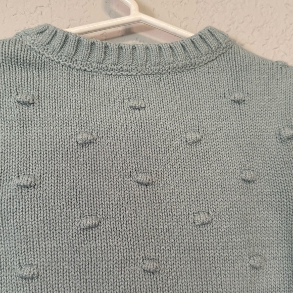 Kid's Tommy Bahama Mint Cardigan Sweater with Pearl Buttons - Picture 9 of 9